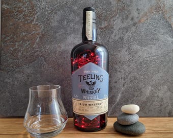 Lámpara de botella de whisky irlandés Teeling's – Decoración LED para bar