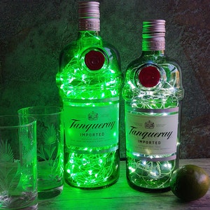 TANQUERAY LED Lamp - Choose Light Color - Gin Bottle LED Light - English Dry Gin Bottle Lamp