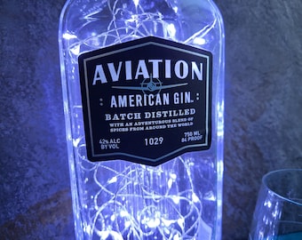 Aviation American Gin Bottle Lamp – LED Accent Light