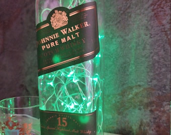 Johnnie Walker 15 Scotch Whisky Bottle Lamp – LED Accent Light