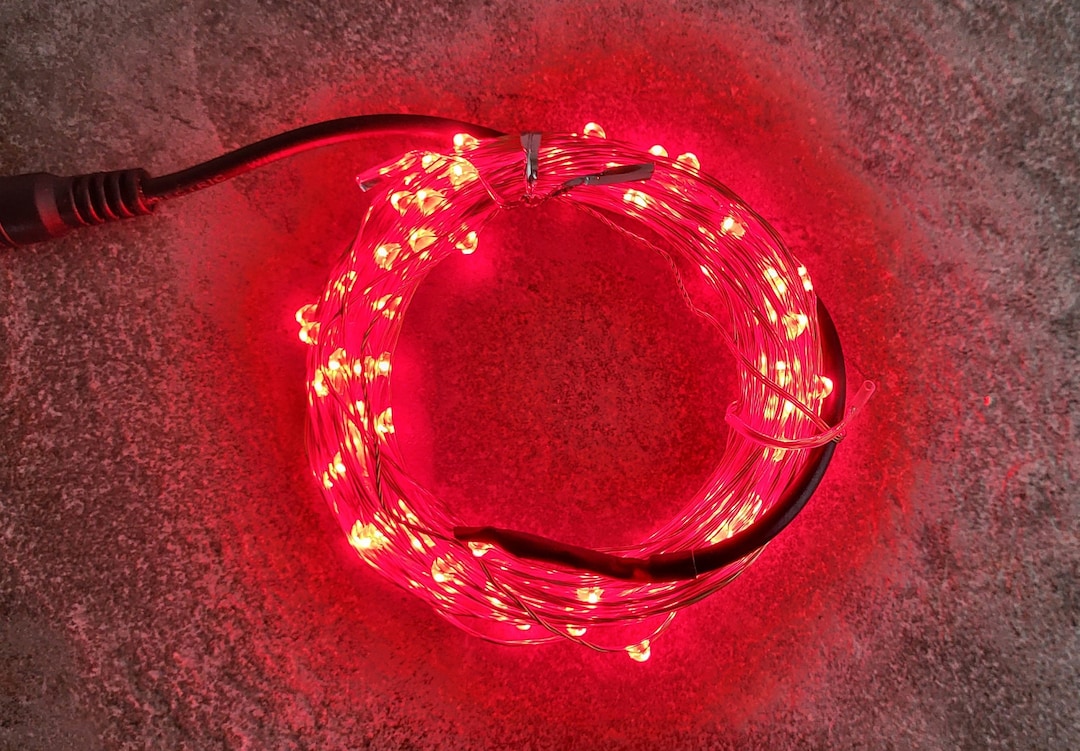 Red LED Lights 100 Red Fairy Lights 10 Meter LED Light Strand Etsy