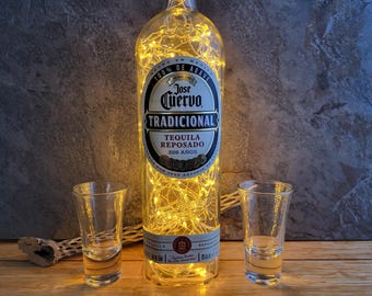 Jose Cuervo Especial Agave Silver Tequila Liquor Bottle. LED