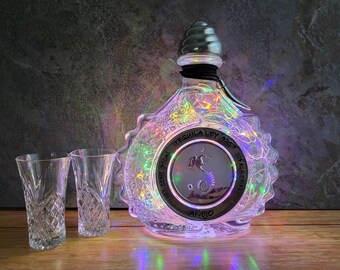 Lámpara de botella de tequila añejo Dragon – Luz LED decorativa con control remoto
