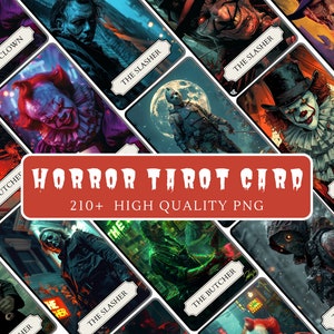 219 Pacote de cartas de tarô Png, Pacote de cartas de tarô Png, Cartão de tarô de Halloween Png, Horror Halloween Png, download digital de cartas de tarô