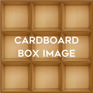 Imagen digital de caja de cartón vacía para plantillas de fotografía de cajas / Compatible con plantillas de cuadrícula
