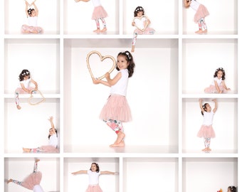 White Box Grid Photoshop Template: 13-Box Collage (Digital Download)