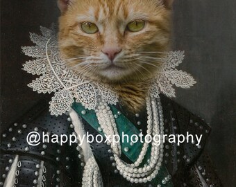 Royal Pet Portrait Template: Layered PSD Photoshop File (Digital Download)