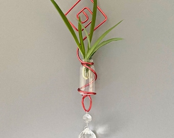 Whirling Arrow inspired Propagation Station, Sun Catcher, Bud Vase, Hanging Propagation Station, Crystal, Rainbow Thrower,Frank Lloyd Wright