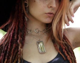 Mutli layer branches necklace pagan witch jewelry