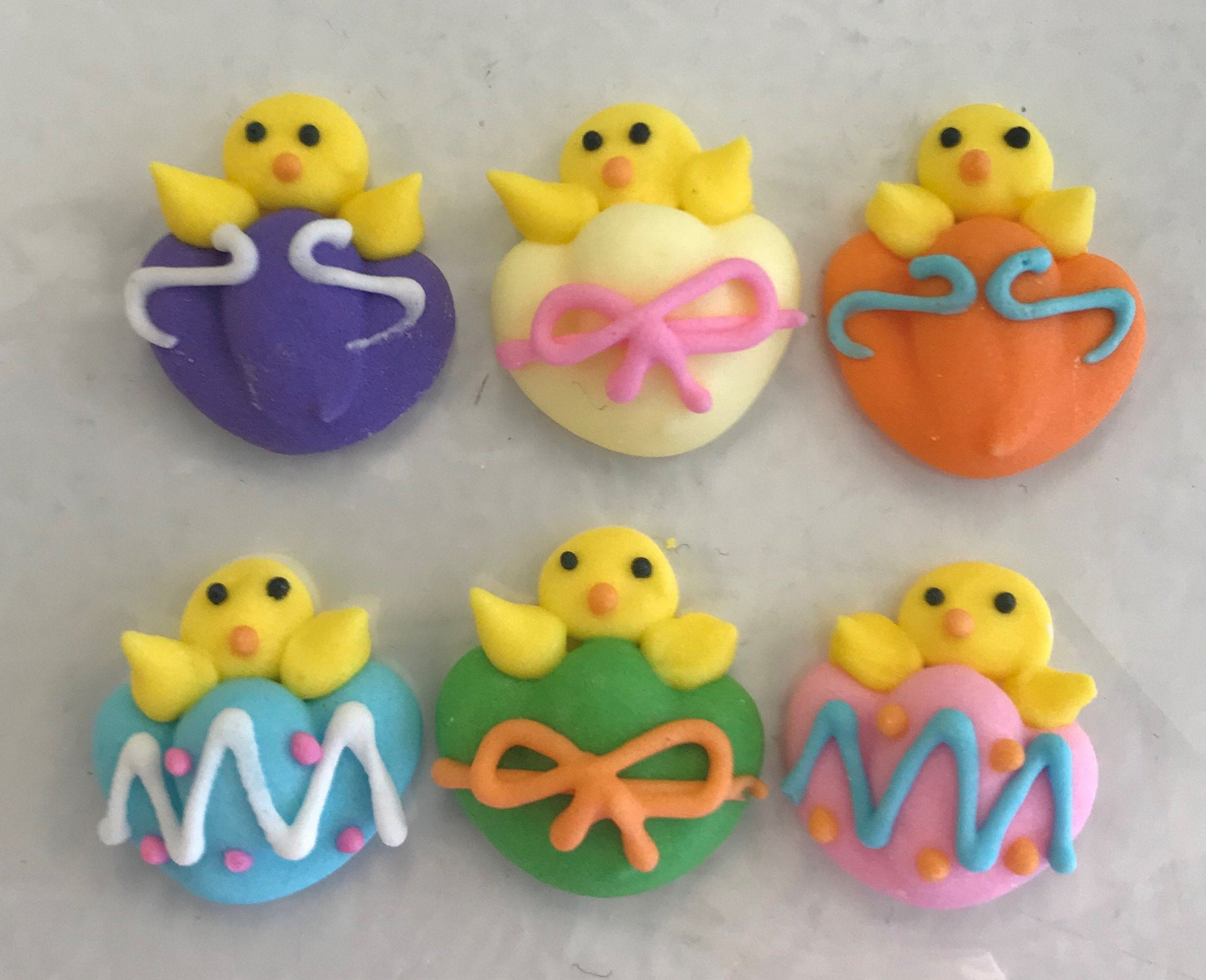 Edible Royal Icing Chick in Egg Easter Decorations Etsy UK