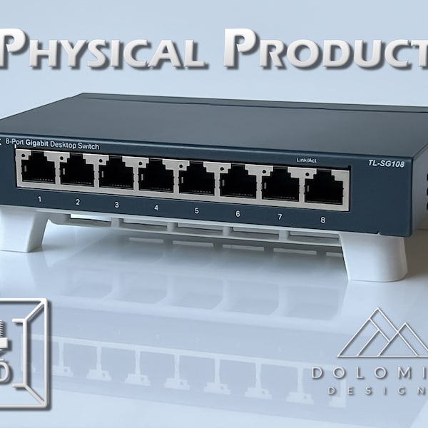 Stand for Desktop Network Switch - *3D Printed Physical Product* (Multiple Sizes)