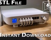3D Printed Stand for Unifi Enterprise 8 PoE 2.5g Switch - STL Files (Digital Download ONLY)