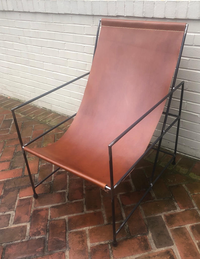 Leather Sling Chair Etsy