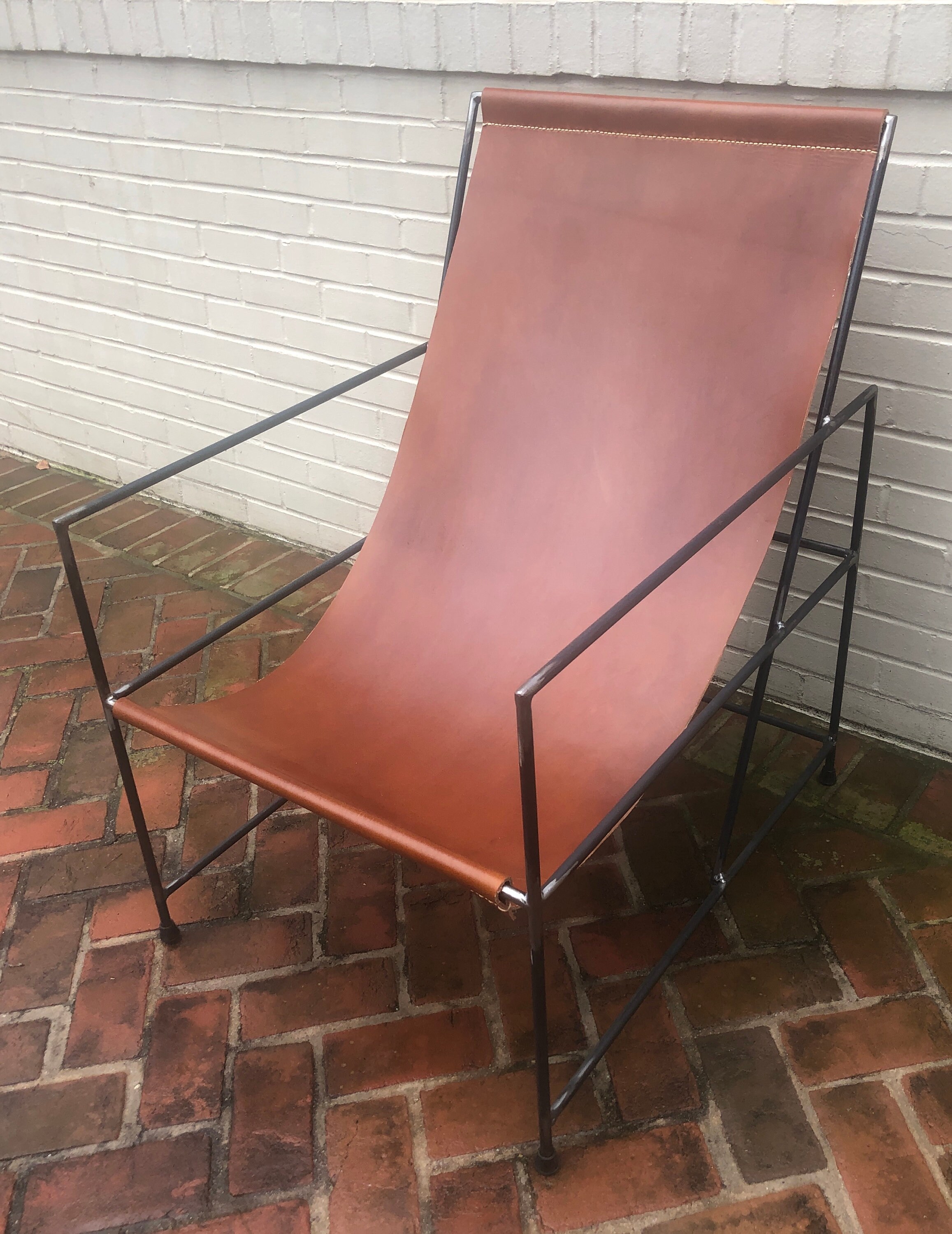 Leather Sling Chair Etsy