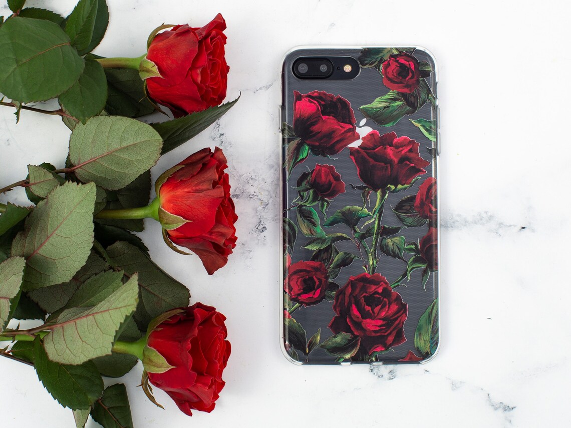 Flowers iPhone Case Red Roses iphone 11 pro max case iPhone Xs Etsy