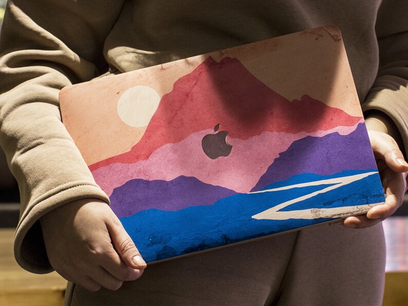 Mountain art Travel Macbook case Retro watercolor MacBook Air 13 2019 12 inch MacBook Mac Pro 15 inch 2020 MacBook Retina 15 Mac 2018 cover