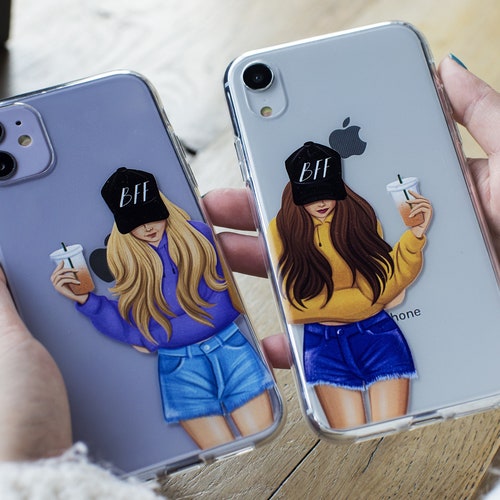 Cool Teen Girls 8 Plus Cute Cover Best Friends Case Xs Max Etsy