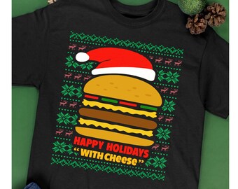 happy holidays with cheese t shirt samuel jackson