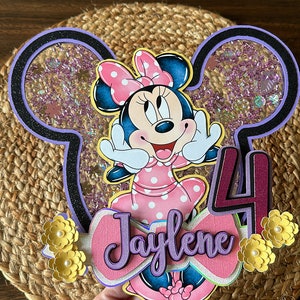 Minnie Mouse Cake Topper Shaker Party Decor Minnie theme First Birthday Oh Toddles