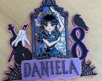 Wednesday Addams Cake topper, Wednesday Topper Shaker, Cake Topper