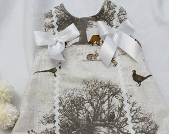 Winter wonderland Christmas dress 1st Christmas clothes winter outfits with fur trims