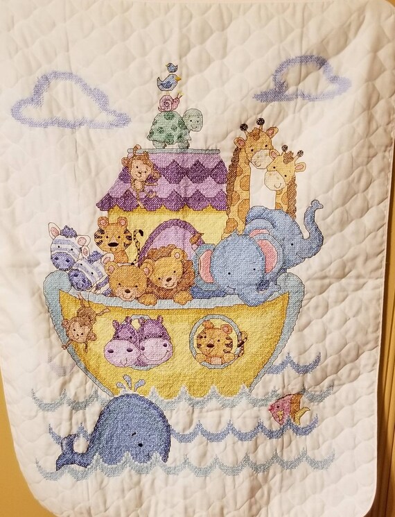 Noah S Ark Crib Cover Etsy