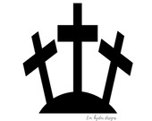 3 Crosses Decal, Cross Decal, Religious Decal, Car Decal, Window Decal, Bumper Sticker, Glass Decal, Tumbler Decal, Laptop Decal, Yeti Decal