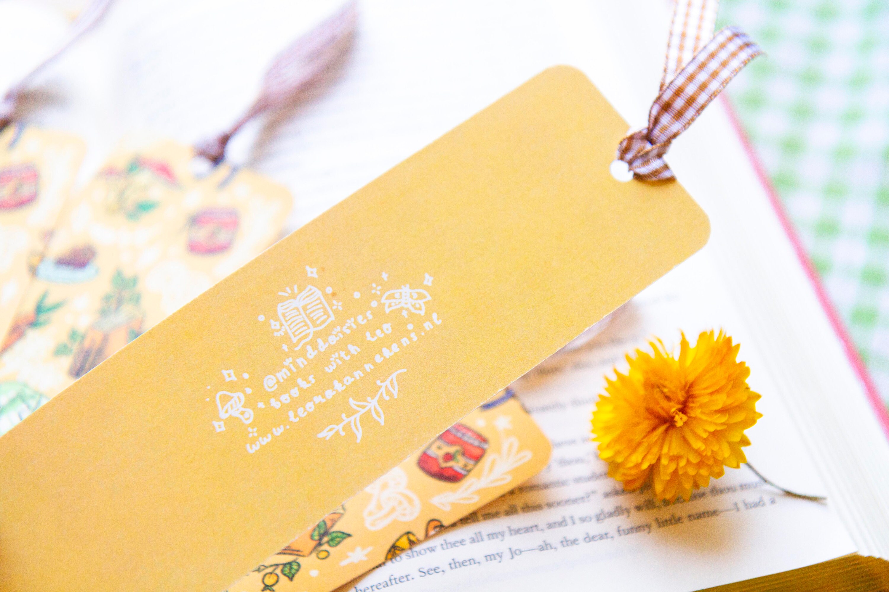 Cottage Core Bookmark With Ribbon Aesthetic Ribbon Bookmark Etsy