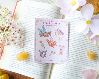 Fairy Creatures Stickersheet, Fairy Stickers, Spring Animals, Cute Animal Stickers, Journaling Stickers
