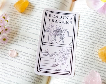 Reading Tracker Sticker, Cottage Core Vibes, Journal Sticker, Bullet Journal, Planner Sticker, Reading Tracking, Reader Sticker