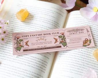 Cozy Fantasy Book Club Bookmark, Fantasy Bookmark, Cozy Bookmark, Book Club Bookmark, Cozy Fantasy