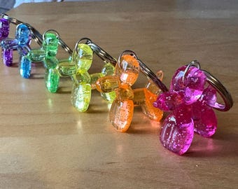 Balloon Dog Animal Key Chain