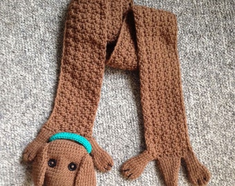 Wiener Dog Crochet Scarf