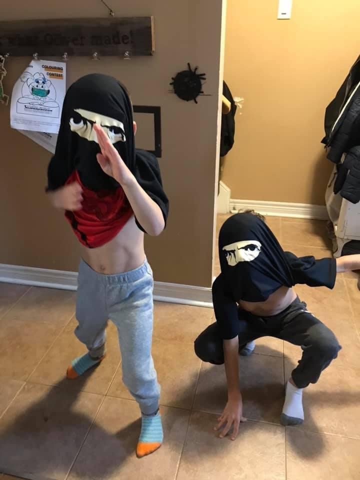 Funny Youth Ninja Disguise T-Shirt For Kids – Cool Costume Tee, Black 2 thumbnail image