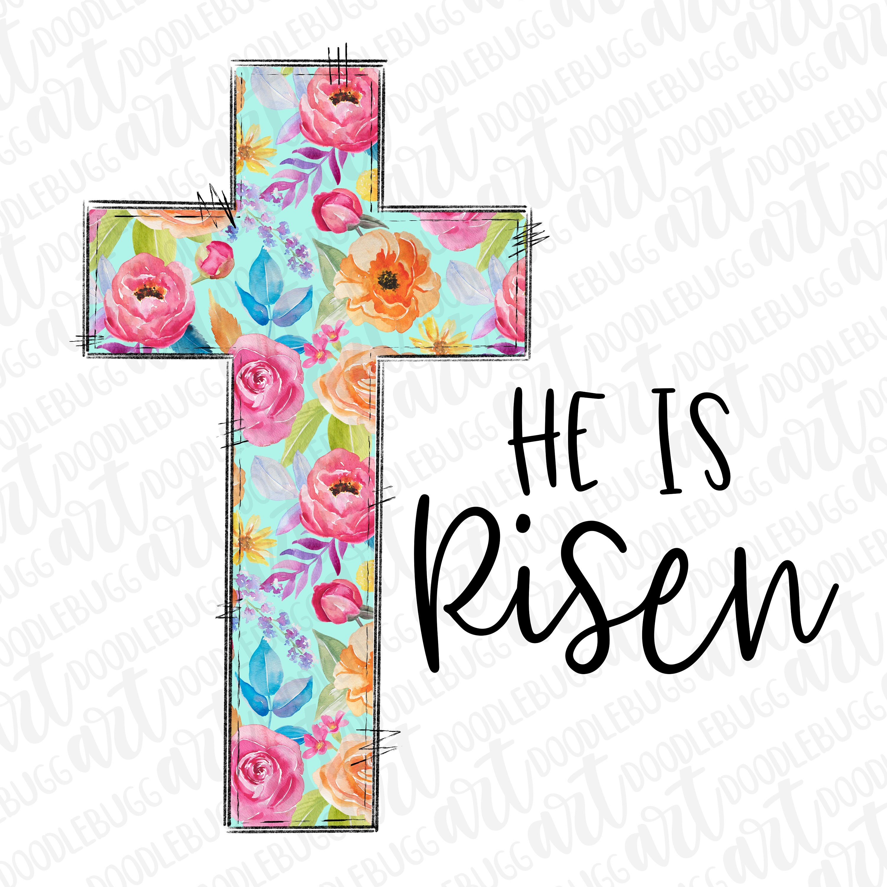 He Is Risen Cross Clipart