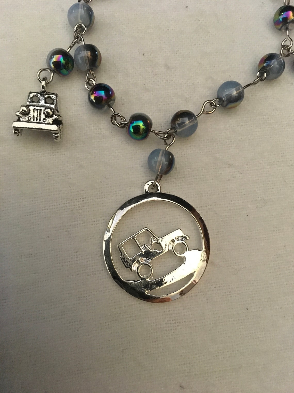 Rainbow/white Jeep Wrangler Jewelry Set Etsy