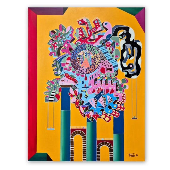 Head thinking of what men sometimes think (65 x 50 cm)