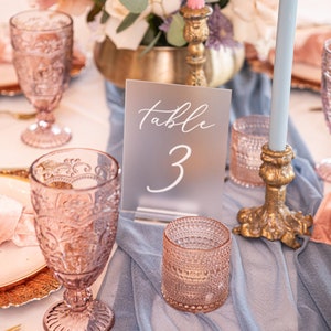Frosted Acrylic Table Number For Weddings