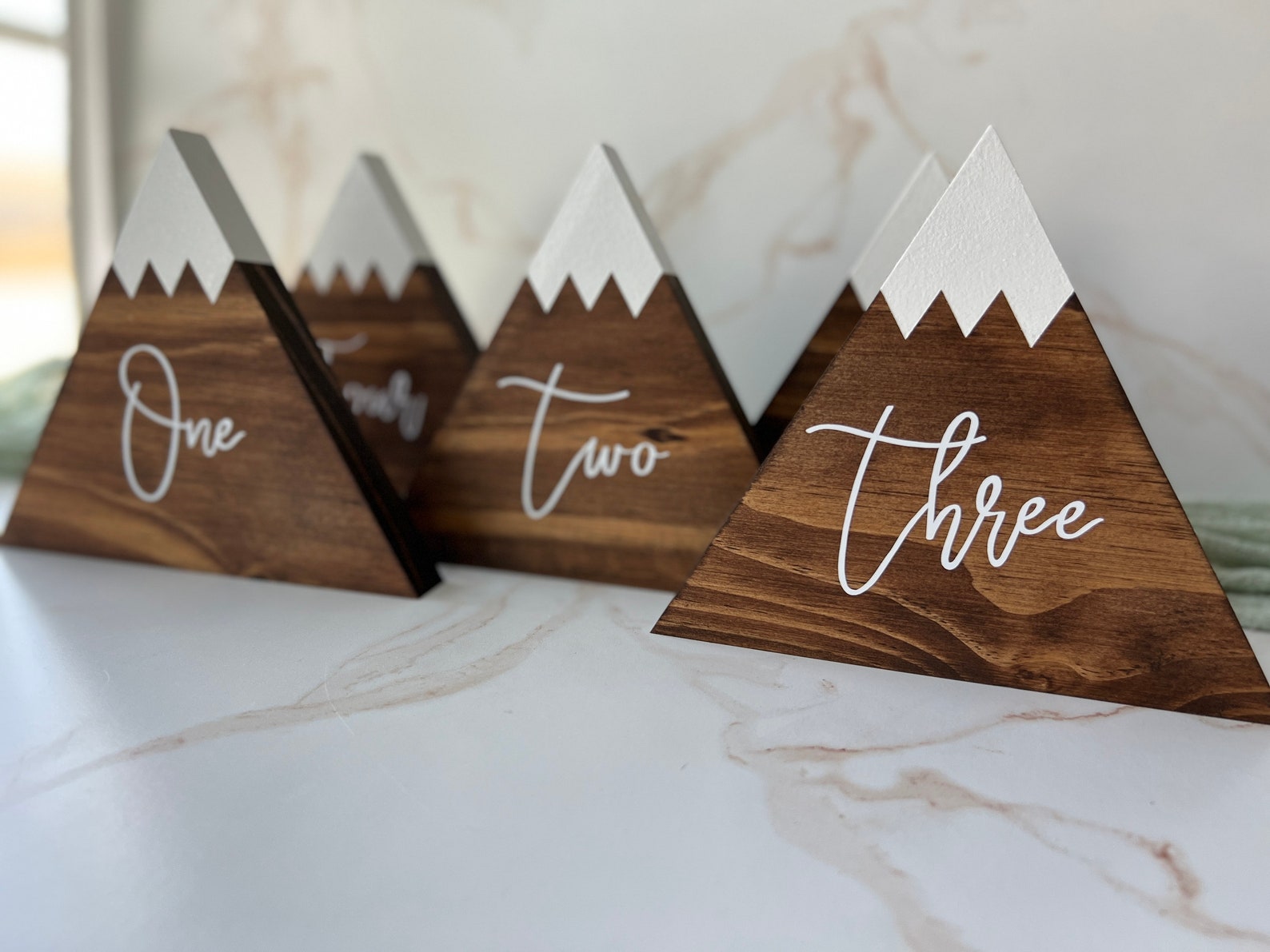 Mountain Table Numbers Mountain Wedding Decor Wooden Etsy