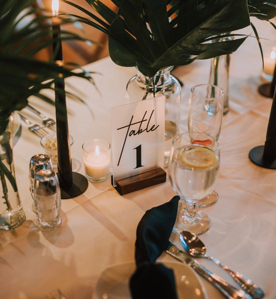 Acrylic Table Numbers Acrylic Table Numbers With Stand Etsy