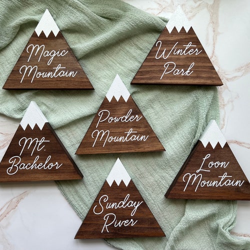 Custom Mountain Table Numbers Mountain Wedding Decor Etsy
