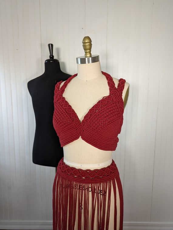 Macrame Two-piece Set, Macrame Outfit, Macrame Bralette, Macrame Top,  Macrame Skirt -  Canada