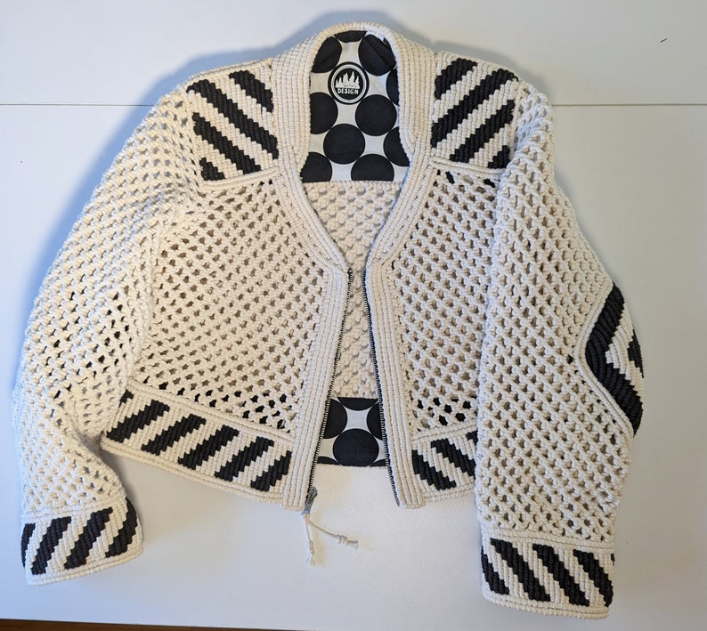 Macrame jacket Unique One of Unisex jack kind Limited Ranking TOP10 price sale a