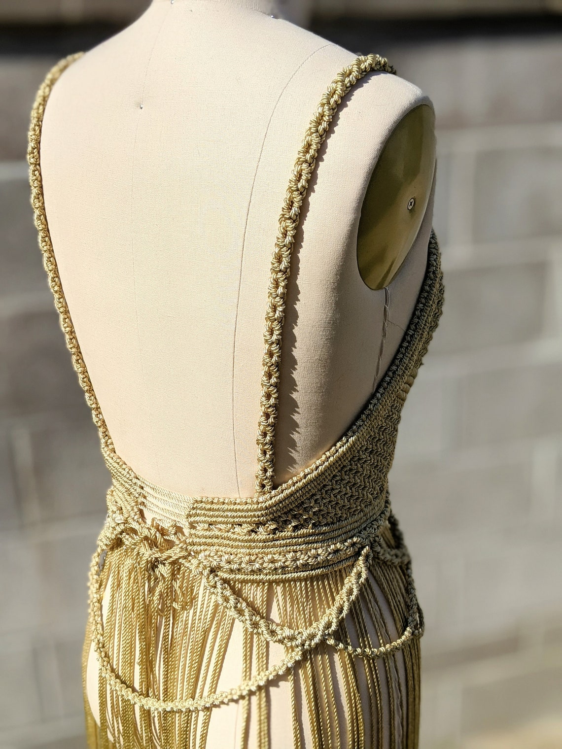 Handmade Macrame Dress Luxury Dress Goddess Dress Fringe Etsy