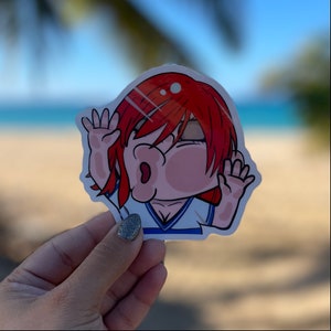 Nami Peek-a-boo Aufkleber, Anime Clear Borders Autoaufkleber, Laptop Aufkleber, Autoaufkleber, Strohhut Nami Navegator, Katze Einbrecher