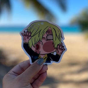 Sanji Peek-a-boo Aufkleber, Anime Klare Grenzen Autoaufkleber Laptop Aufkleber Autoaufkleber Strohhut Koch Vinsmoke Sanji Schwarzes Bein