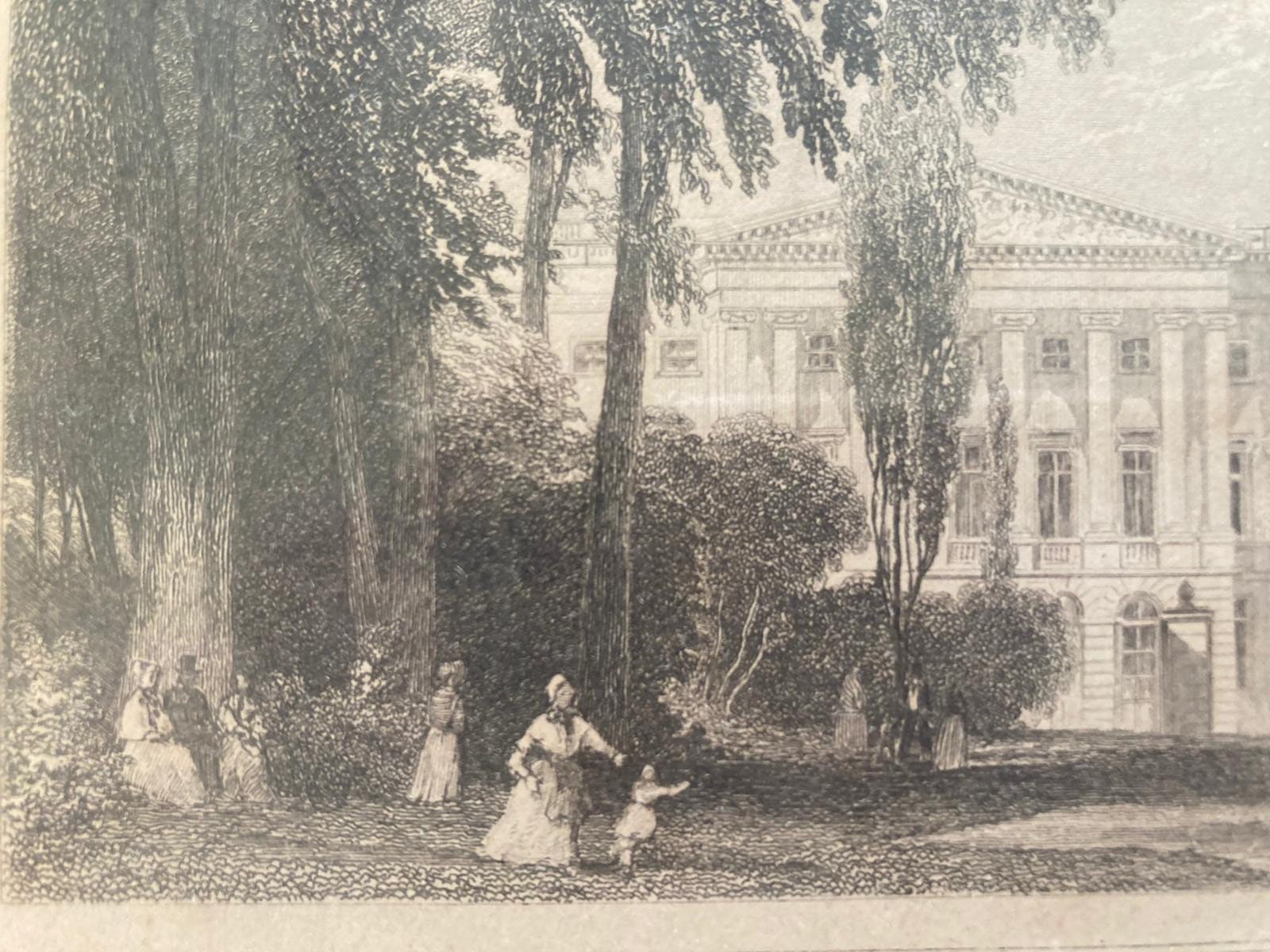 Original steel engraving print 19th century in frame Etsy