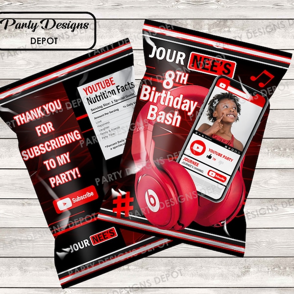 Youtube Party Supplies Etsy