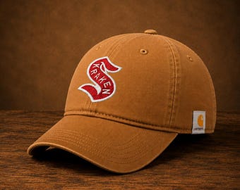 Gorra Carhartt del Seattle Kraken Winter Classic, gorra de lona lavada bordada