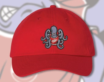 Red Wings Hat - Dad Hat - Octopus Cap - Hockey Gift